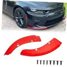 Dodge Charger Front Lip Spoiler Splitter for 2015-2024 Front Bumper Lip Kit Red