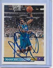 Basketball Card IP auto NBA KENDALL GILL 1992-93 Upper Deck Charlotte Hornets