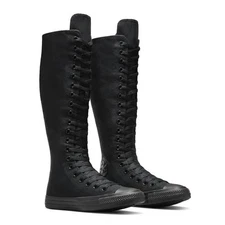 New NIB Converse Women Chuck Taylor All Star XXHi Knee High Mono Black Sneakers