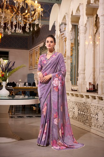 Designer Saree For Women Bollywood Wedding Partywear Saree Floral Indian Saree - Picture 10 of 40