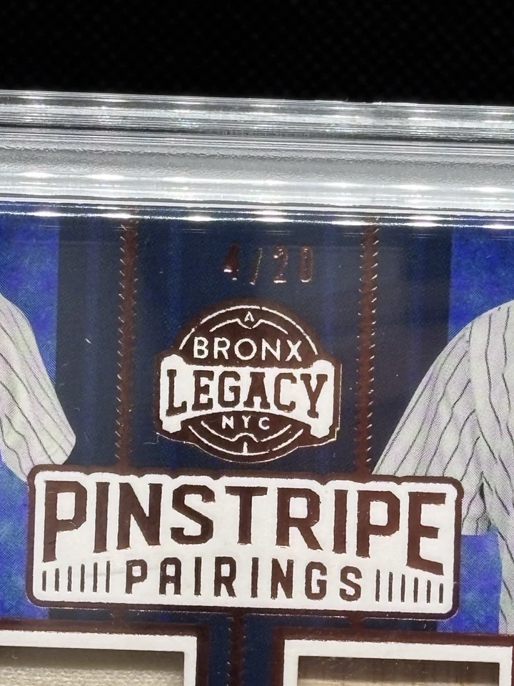 Emparejamientos a rayas Leaf Bronx Legacy 2024 Yogi Berra, Thurman Munson #PP-13/20 Foto 3 de 3