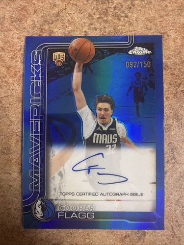 Cooper Flagg [Blue Refractor] #TCAR-CF 2025 Topps Chrome Rookie Autograph card
