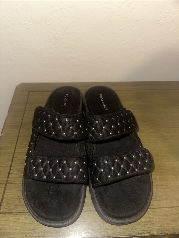 Easy spirit Sandals “hook And Loop” slip on black studded