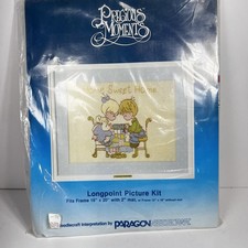 1984 Precious Moments Longpoint Picture Kit Home Sweet Home NeedleCraft 12"x16"