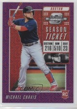 2019 Chronicles Contenders Optic Purple Mojo Prizm 36/75 Michael Chavis #25 uk2