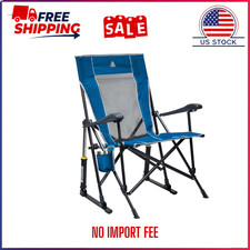 FREESHIP US STOCK GCI Outdoor RoadTrip Rocker Foldable Rocking Camp Chair, Blue