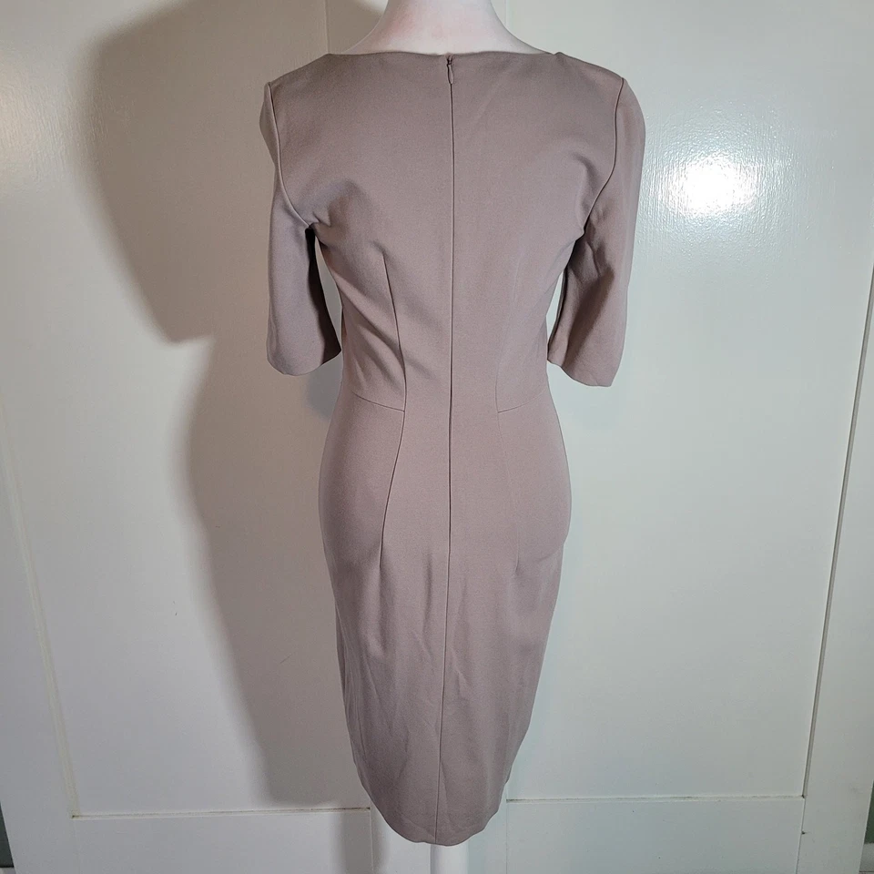 Les Copains Size 40 US M Pastel Purple Square Neck Bodycon Jersey Stretch Dress - Image 3 of 4