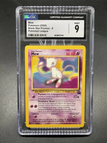 Mew Black Star Promo #8 Pokemon 2000 English Holo CGC 9 Vintage