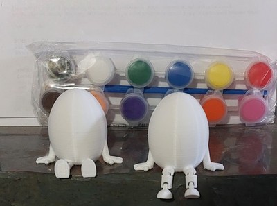 Title: 3D Printed Easter Egg Figures with Paint - Customizable