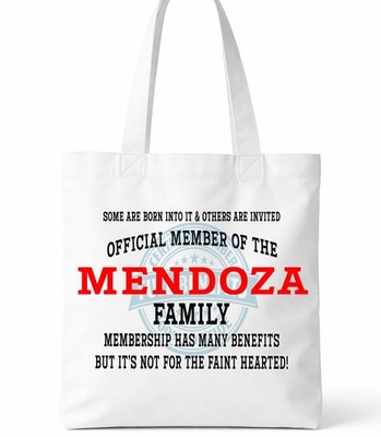 Mendoza Family Clan Tragetasche Shopper Geschenk individuell Wiedersehen