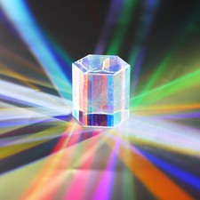 HDCRYSTALGIFTS 1.2" Optical Glass RGB Dispersion Prism X-Cube Physics Teaching