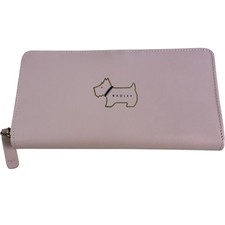 Radley London Pink Leather Zip-Around Wallet with Logo and Card Holder