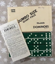 Vintage Puremco Giant Face Jumbo Green Dominoes Baylor Alumni 1632