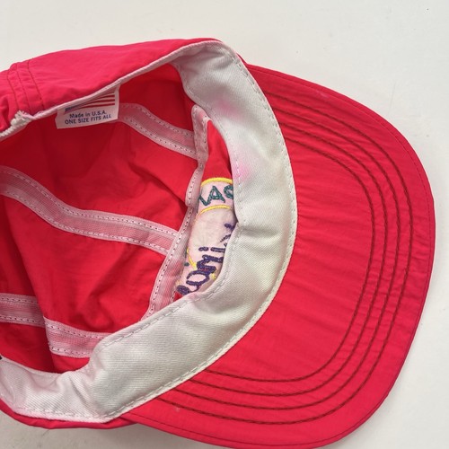 Vintage 90s Panama Jack Original Nylon 5 Panel Hat Vtg USA Made Pink Beach - Picture 6 of 8