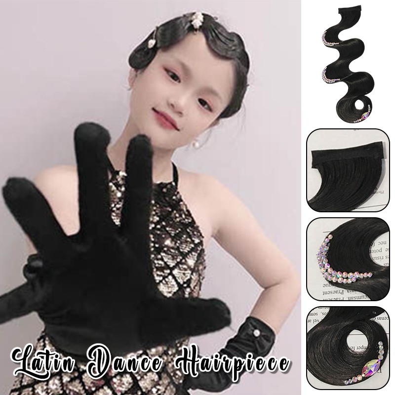 Accesorios para el cabello de competición de baile estrás ondulado decoración de rendimiento