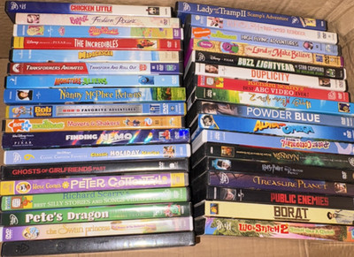 EMPTY DVD CASES Disney Pixar Sony Nickelodeon Kids & Family DVD Lot 35