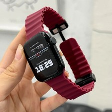 Magnetic Buckle Strap for Apple Watch Band Ultra 2 - Silicone