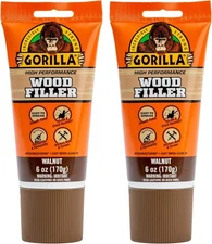 Gorilla All Purpose Wood Filler, Walnut Color, 6 Ounce Tube (Pack of 2)