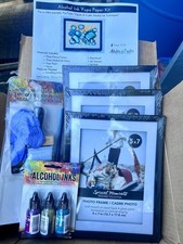 Adults and Crafts DIY Lot of 3 Kits Air Dry Clay Mug Stand w/2 mugs Yupo Paper