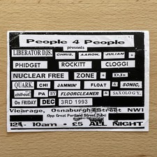 People 4 People Rave Flyer 1993 London Techno Underground Liberator Cloggi Acid