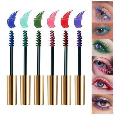 Mascara Set 6Pcs Regenbogen Bunte Wasserdicht Langlebig 4D Wimpernverlängerung