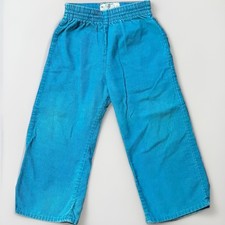 VTG Pant Corduroy Teal Blue Elastic Waist Pull Up Infant Sz 12-24 mo