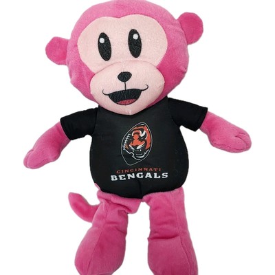 NFL Rush Zone Licensed Plush Stuffy Cincinnati Bengals Pink Monkey  12x10