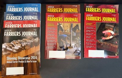 8 AMERICAN FARRIER'S JOURNAL Magazines from 2011-2014