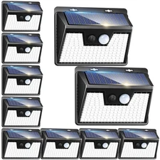 Peasur Solar Lights Outdoor 10 Pack/140LED, Solar Motion Sensor Outdoor Light...