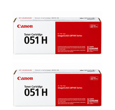 2 Pack Canon 051H Black High Yield Toner Cartridge New Sealed Box