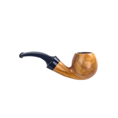 Wooden Pipe Olive Wood Pipes Bent Smoking Pipe Handmade Tobacco Pipe 6mm Filter