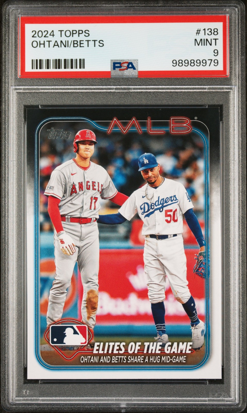 2024 TOPPS #138 MOOKIE BETTS/SHOHEI OHTANI PSA 9