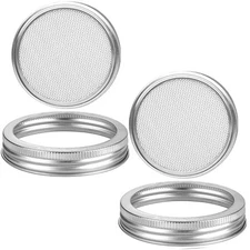 2 Stainless Steel Mason Jar Mesh Strainer Lids for Growing Bean Alfalfa Broccoli
