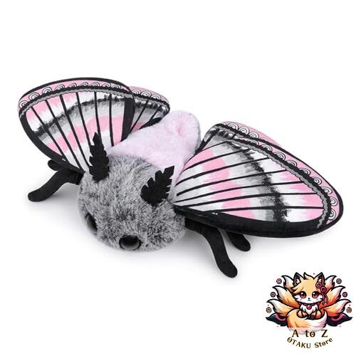 NEW ZHONGXIN MADE Grey Moth Plush 11in Handmade Soft Insect Toy for Kids  Gift