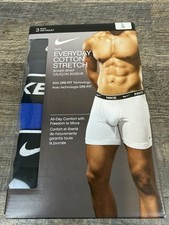 Nike Everyday Cotton Stretch Dri-Fit Boxer Briefs Men  s S Large 3 Pack
