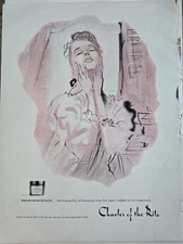 1955 Charles Of The Ritz Revenescence vintage Cosmetic Art Ad 