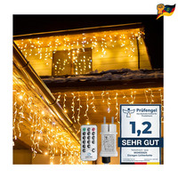 Led Lichterkette 15M 660LED Eisregen Timer 8 Modi Warm