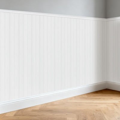 Pre-Cut Wainscoting Panels Kit, WPC Slats Accent Wall Panel for Home White