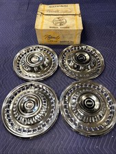 Set Of 4 Chevy 1971-72 Hubcap Hub Cap Wheel Covers Nos Custom Chrome Wheel Goods