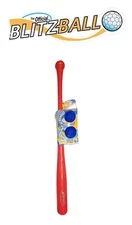 Blitzball Super Duty Plastic Bat & 2 Balls Combo Set Kids Safe Batting Practice