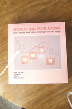 Scrolled Wall Frame Accents With 4 Hanging Wood Frames