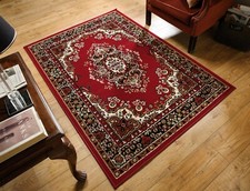 SMALL - EXTRA LARGE ELEGANT CLASSIC TRADITIONAL RUGS BLUE DARK RED GREEN BEIGE