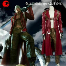Devil May Cry III 3 Dante Cosplay Costume Leather Outfit Custom Made no pants