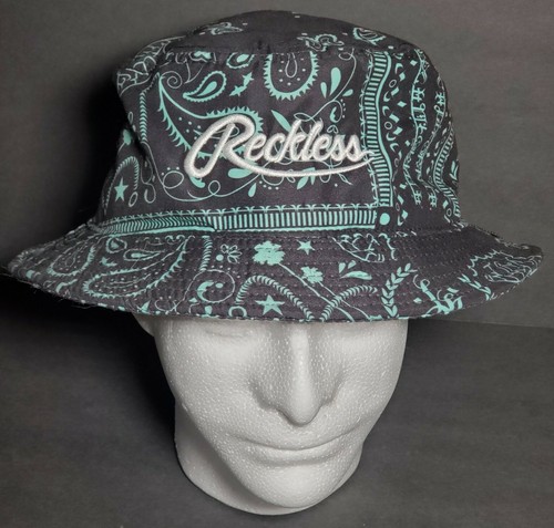 Black And Blue Bucket Hat Paisley 