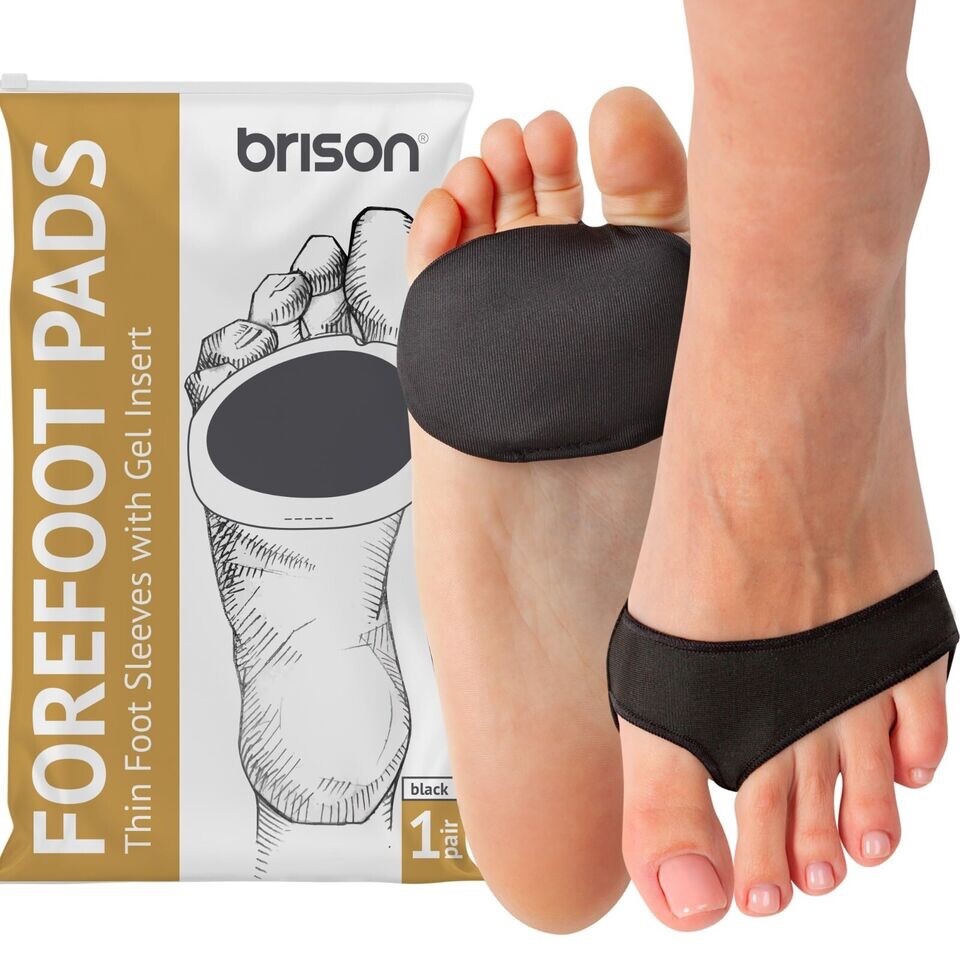 Almohadillas para pies metatarsianas de gel Brison para hombres y mujeres mangas elásticas para aliviar el dolor