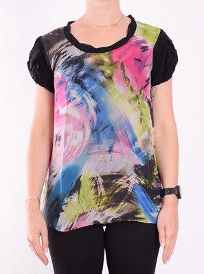 Diane Von Furstenberg Damen Bluse Top Shirt Gr.8 (DE 36/38) 100% Seide 123294