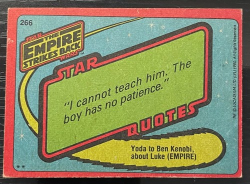 1980 Topps Star Wars Empire Strikes Back #266 Han Solo - Picture 2 of 2