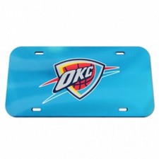 oklahoma city thunder nba basketball team logo laser license plate usa made