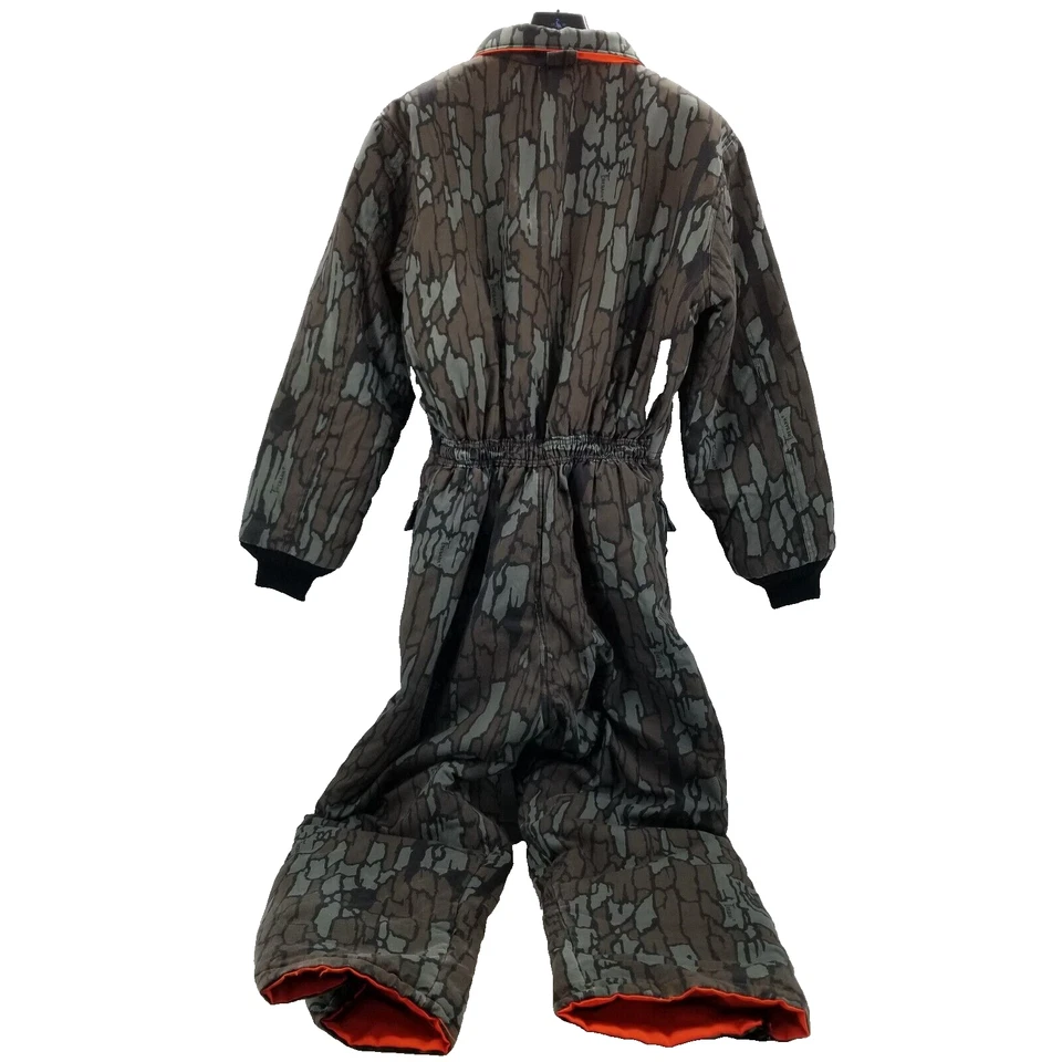 Vintage Winchester Reversible Coveralls Jumpsuit Mens Large Trebark Camo/Safety - Image 2 of 4