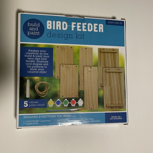 Build And Paint Wood Bird Feeder Kit New  - Bild 2 von 2